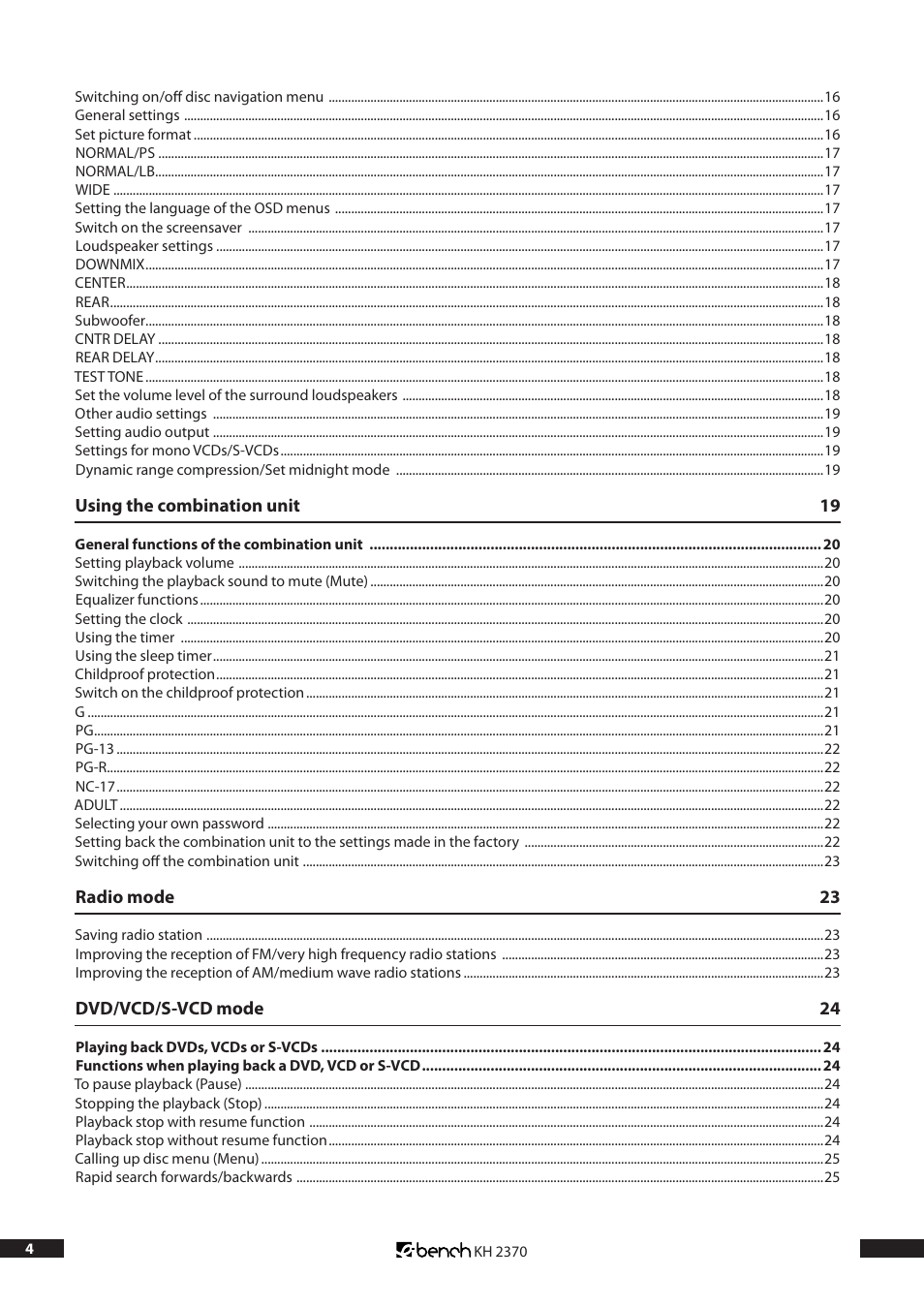 Kompernass KH 2370 User Manual | Page 4 / 38