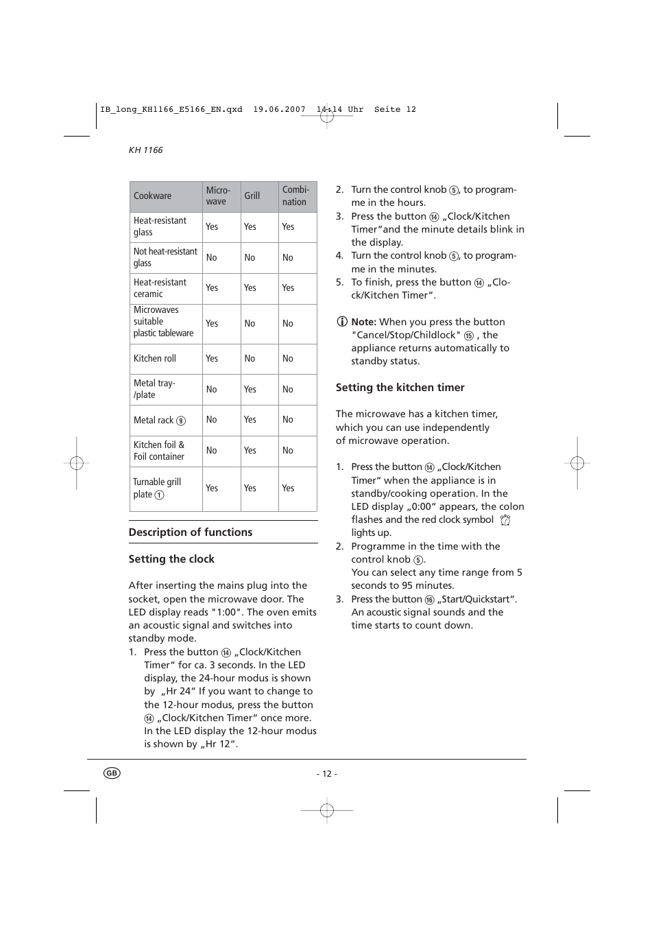 Kompernass Bifinett KH1166 User Manual | Page 14 / 39