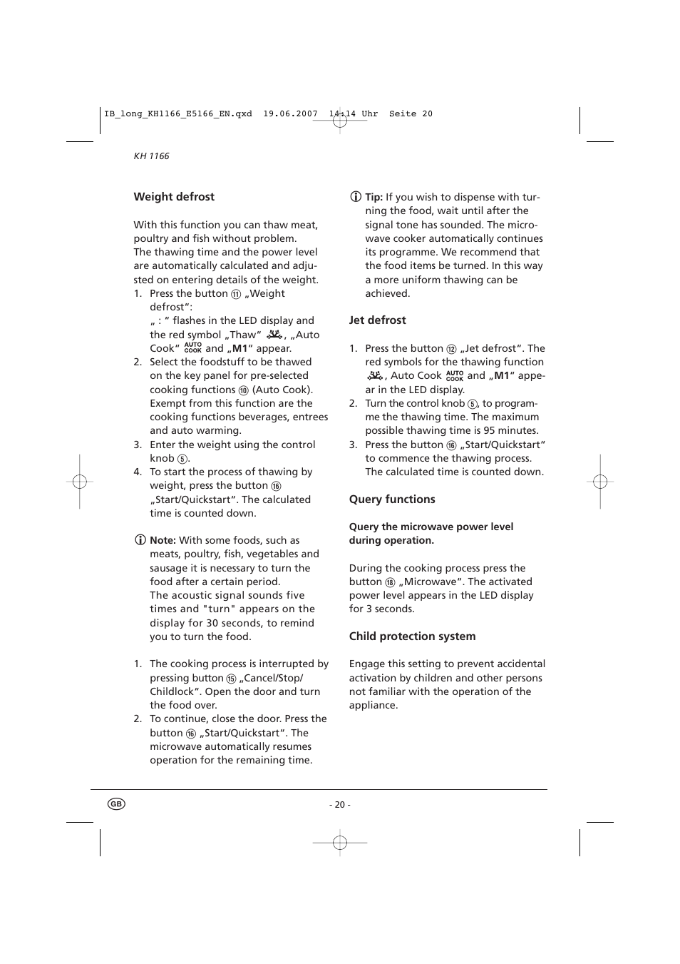 Kompernass Bifinett KH1166 User Manual | Page 22 / 39