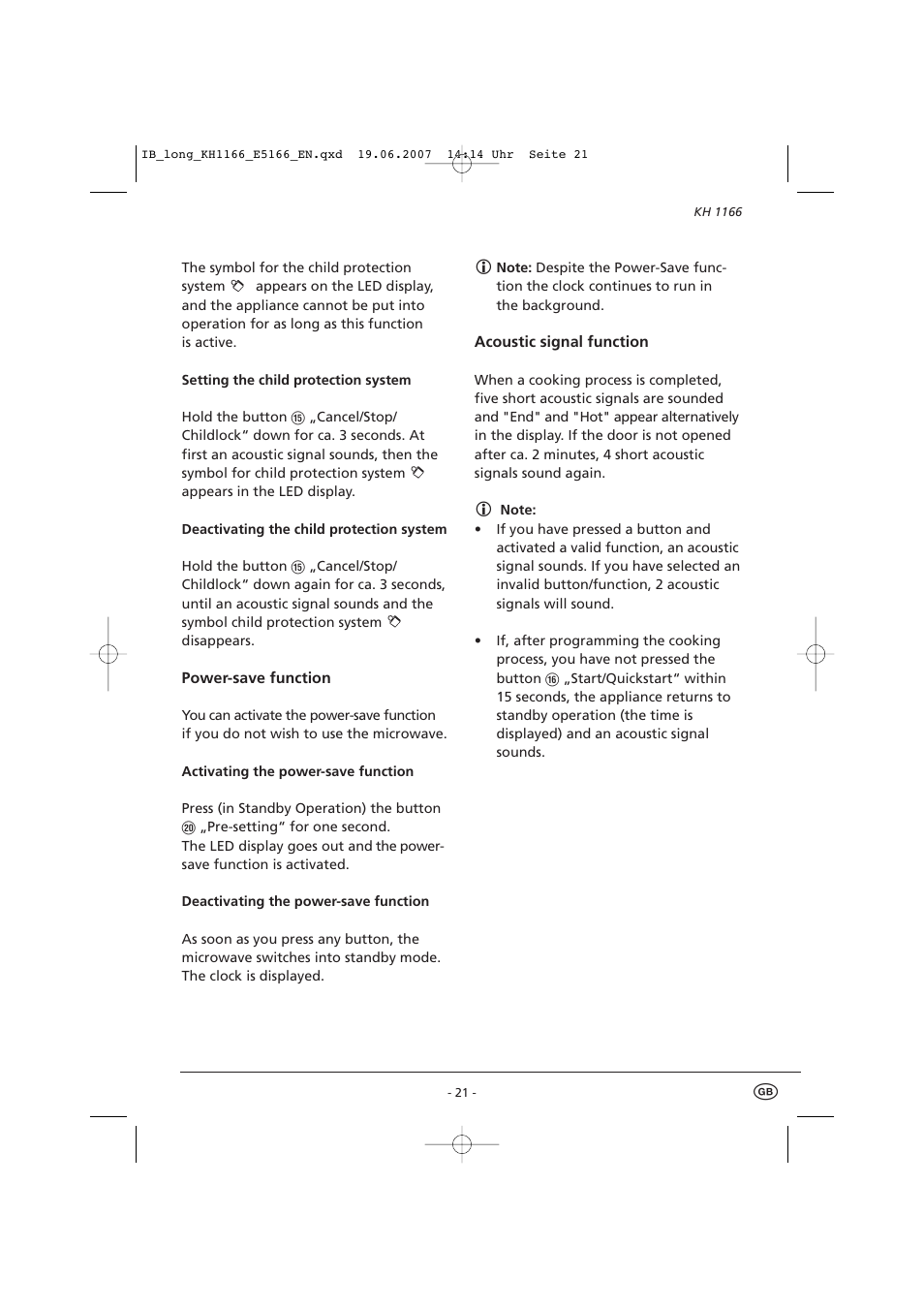 Kompernass Bifinett KH1166 User Manual | Page 23 / 39