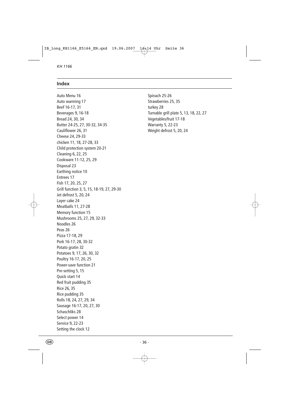 Kompernass Bifinett KH1166 User Manual | Page 38 / 39