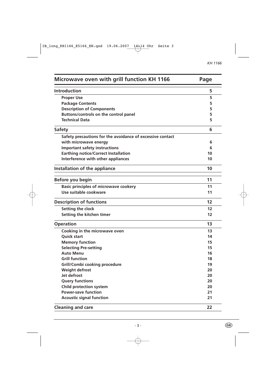 Microwave oven with grill function kh 1166 page | Kompernass Bifinett KH1166 User Manual | Page 5 / 39