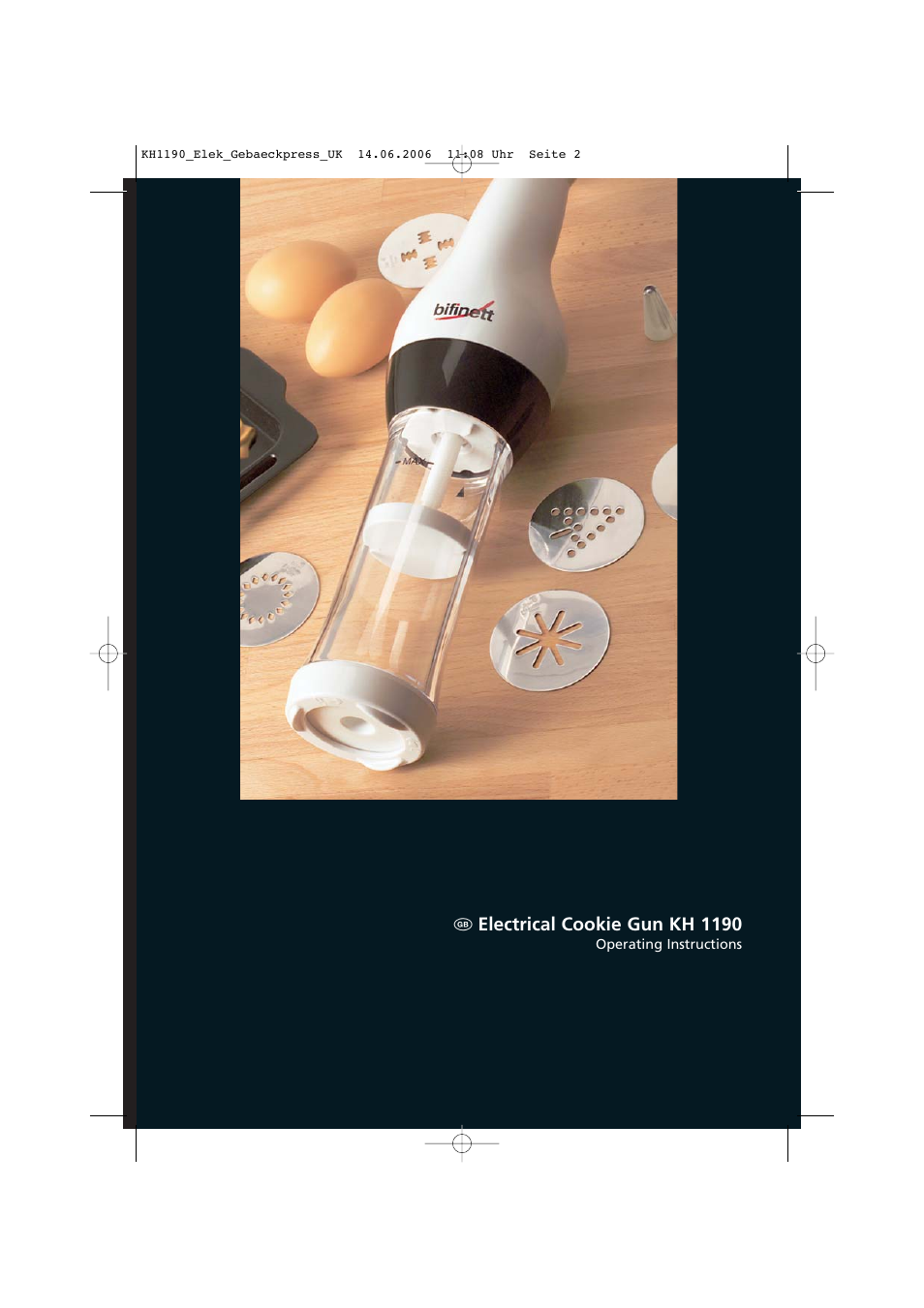 Electrical cookie gun kh 1190 | Kompernass KH1190 User Manual | Page 2 / 12
