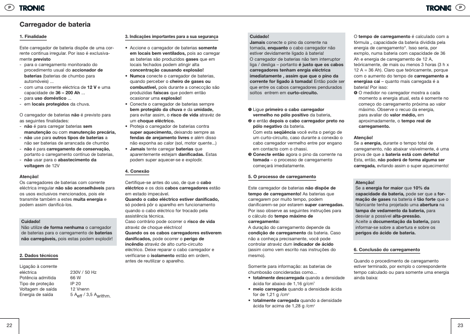 Carregador de bateria | Kompernass T5 User Manual | Page 12 / 20
