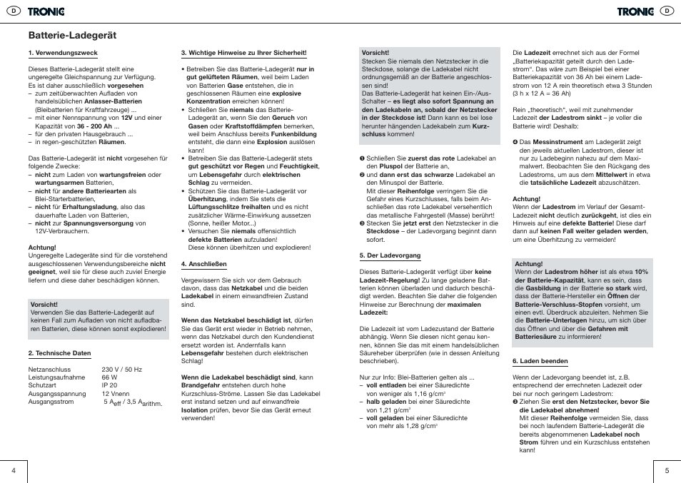 Batterie-ladegerät | Kompernass T5 User Manual | Page 3 / 20