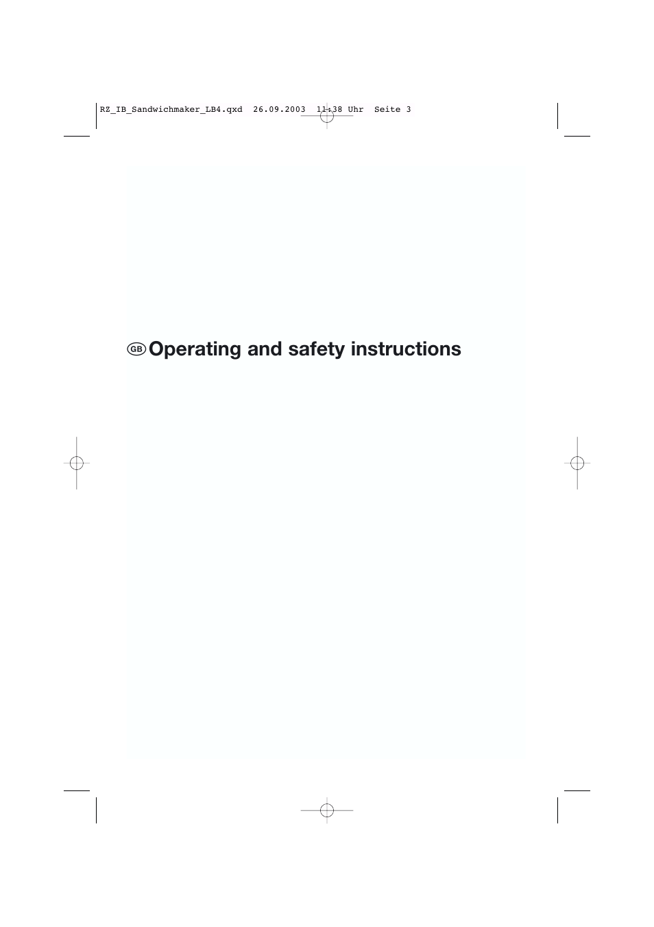 Operating and safety instructions | Kompernass KH 1120 User Manual | Page 3 / 8