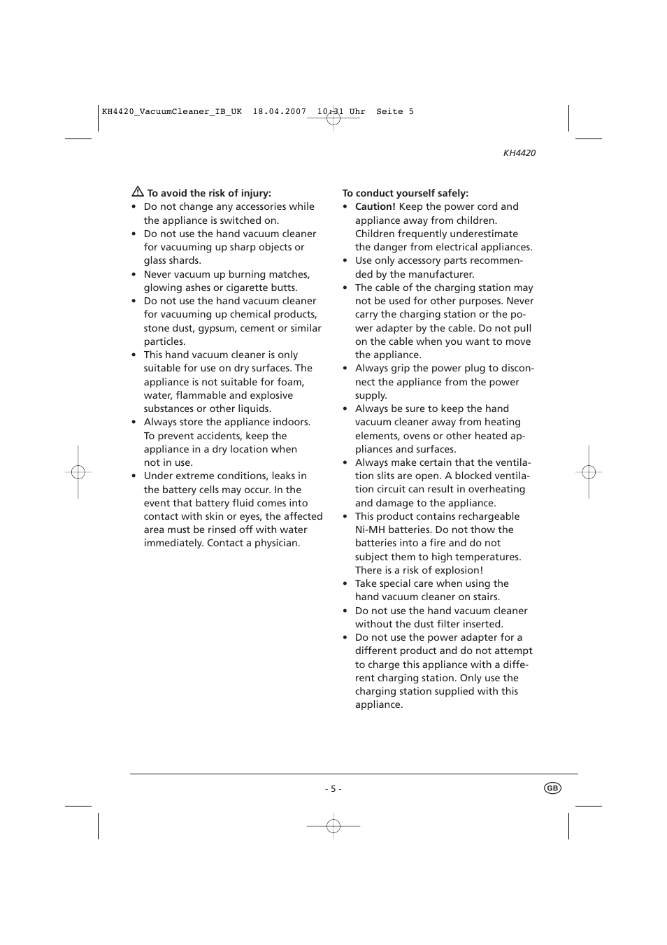 Kompernass KH 4420 User Manual | Page 7 / 10