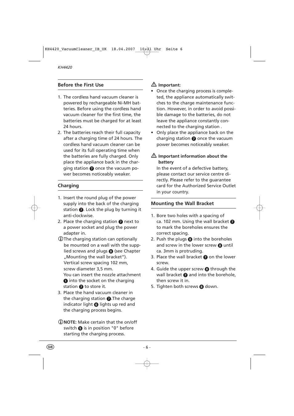 Kompernass KH 4420 User Manual | Page 8 / 10
