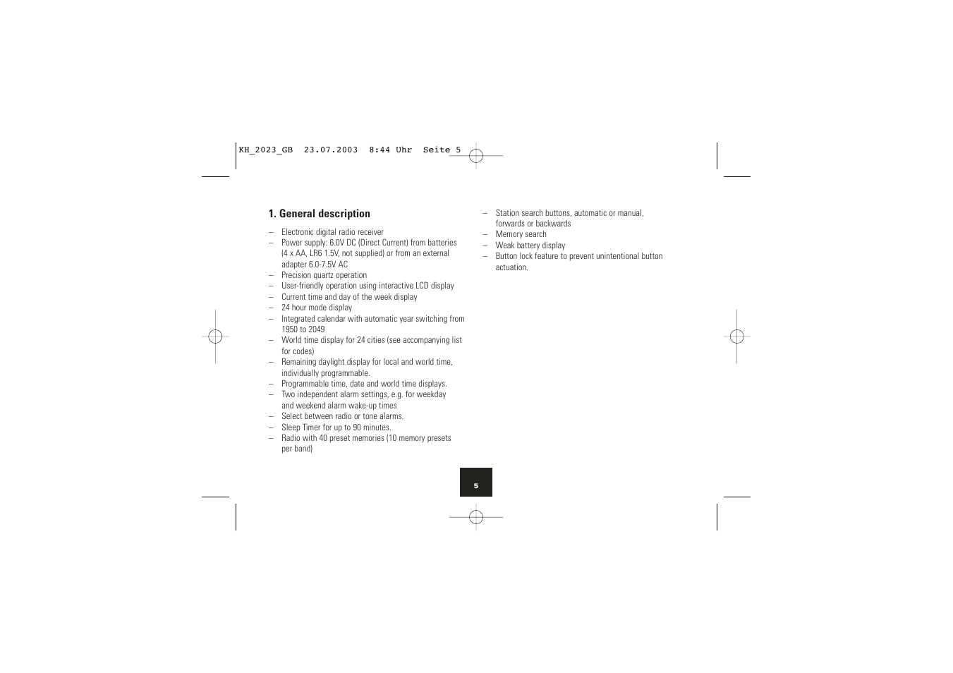 Kompernass KH 2023 User Manual | Page 6 / 18