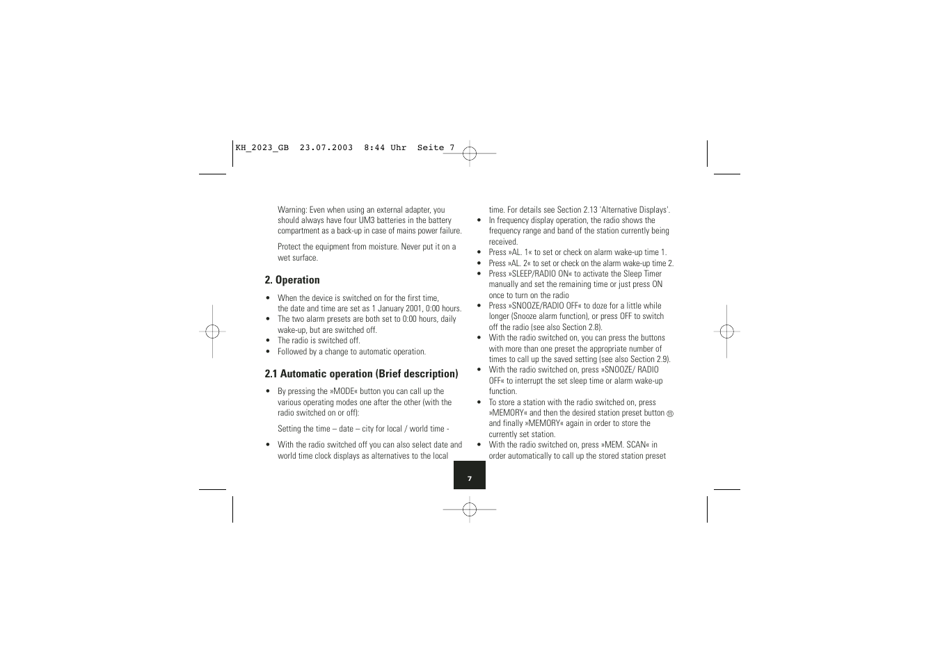 Kompernass KH 2023 User Manual | Page 8 / 18