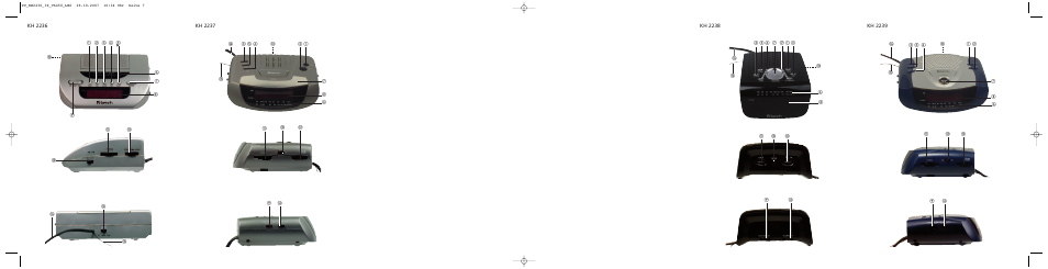 Kh 2239, Kh 2238, Kh 2236 | Kh 2237 | Kompernass KH 2236 User Manual | Page 2 / 12