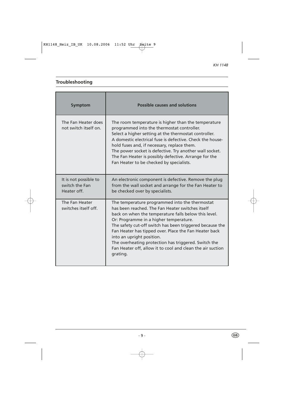 Kompernass KH 1148 User Manual | Page 11 / 12