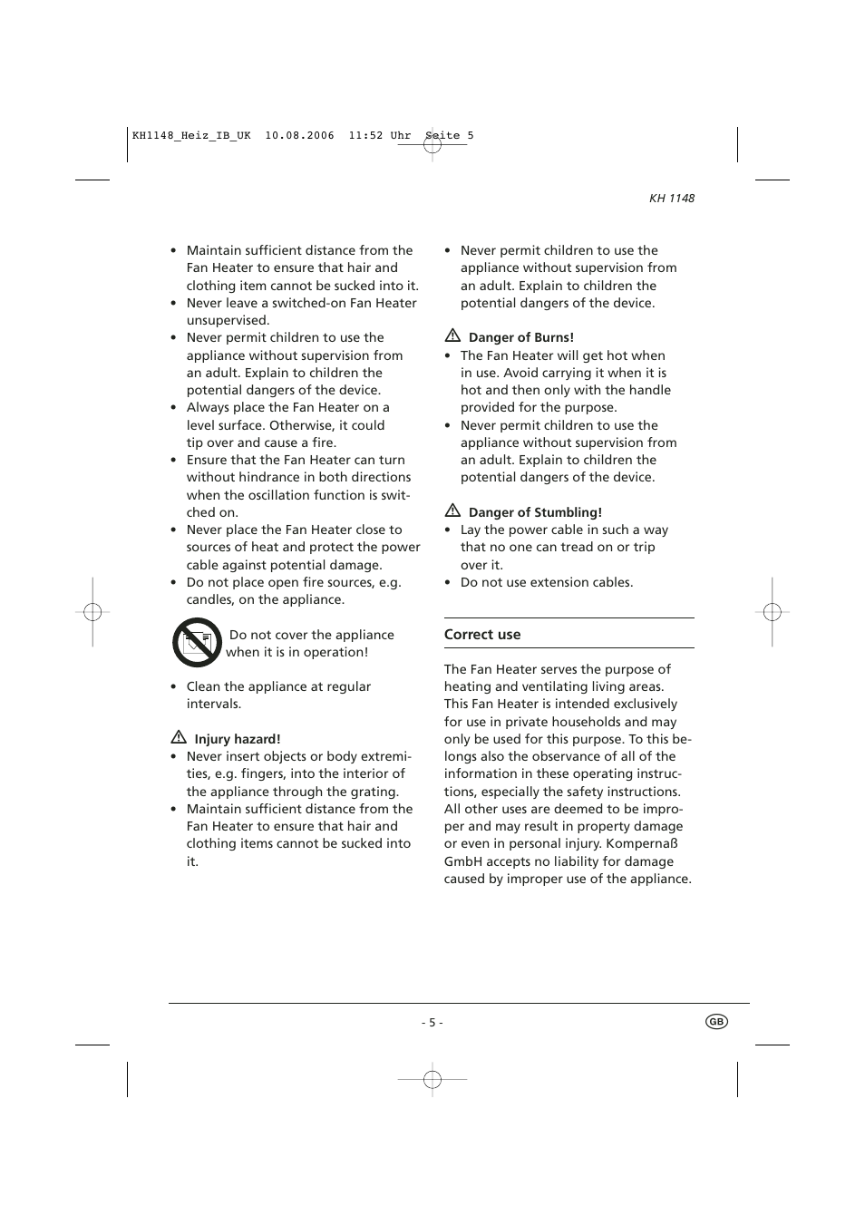 Kompernass KH 1148 User Manual | Page 7 / 12