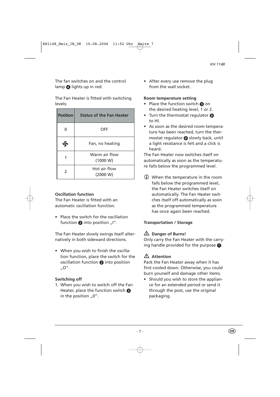 Kompernass KH 1148 User Manual | Page 9 / 12