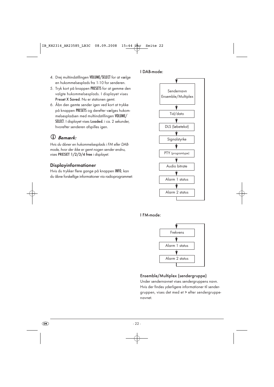 Bemærk | Kompernass KH 2314 User Manual | Page 24 / 29