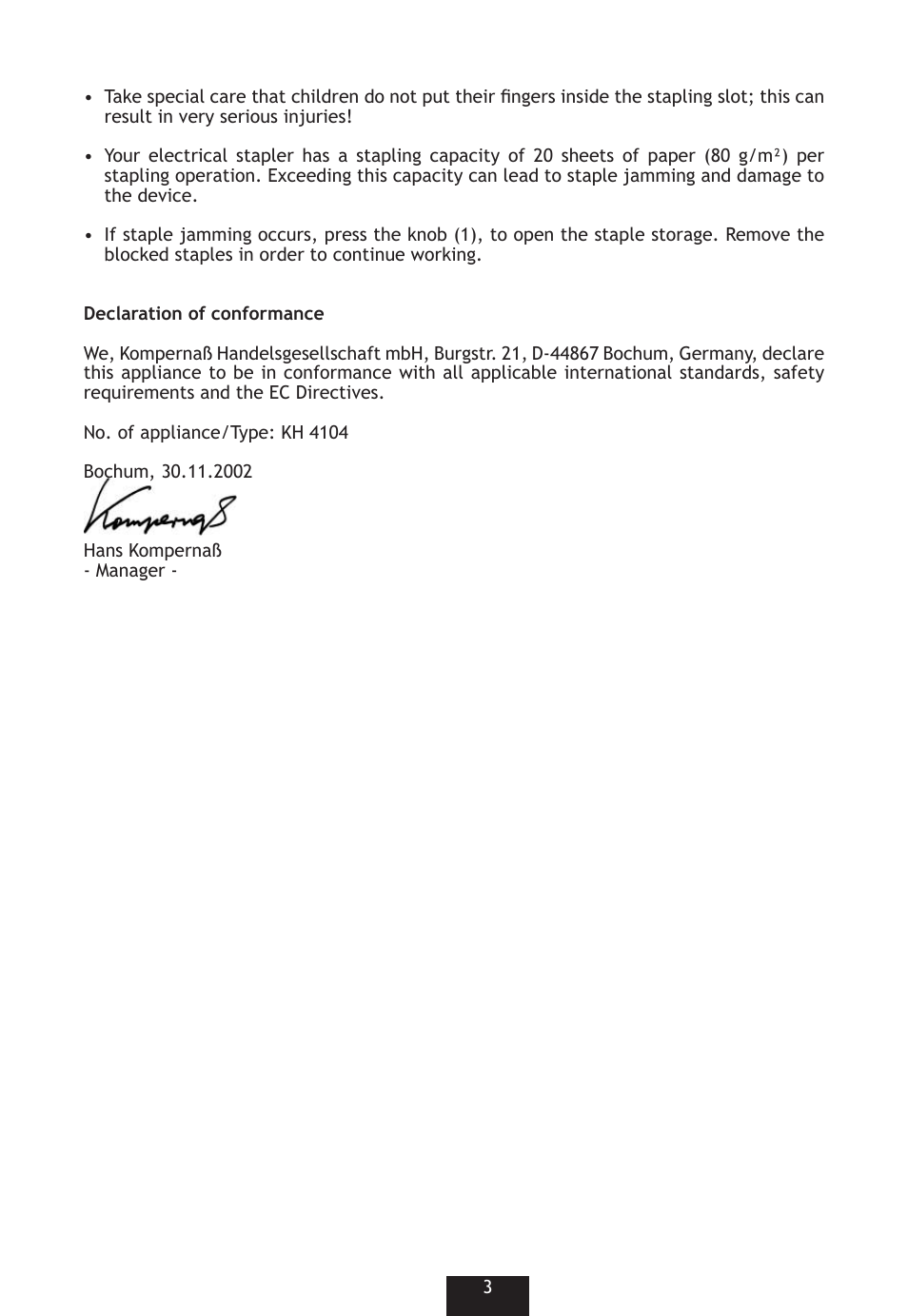 Kompernass KH 4104 User Manual | Page 3 / 4