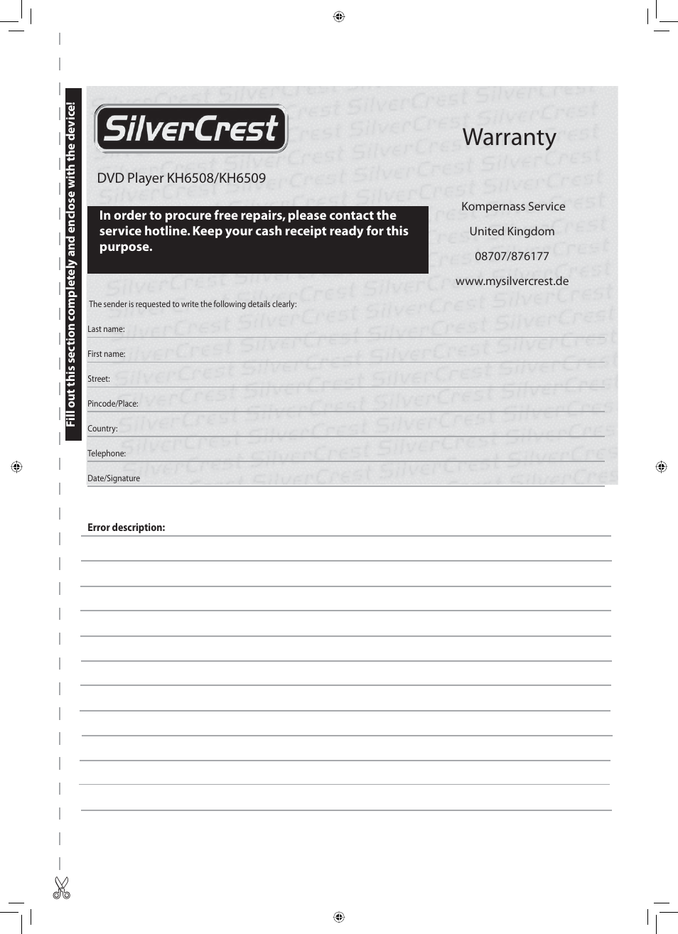 Warranty | Kompernass KH 6508 User Manual | Page 4 / 66