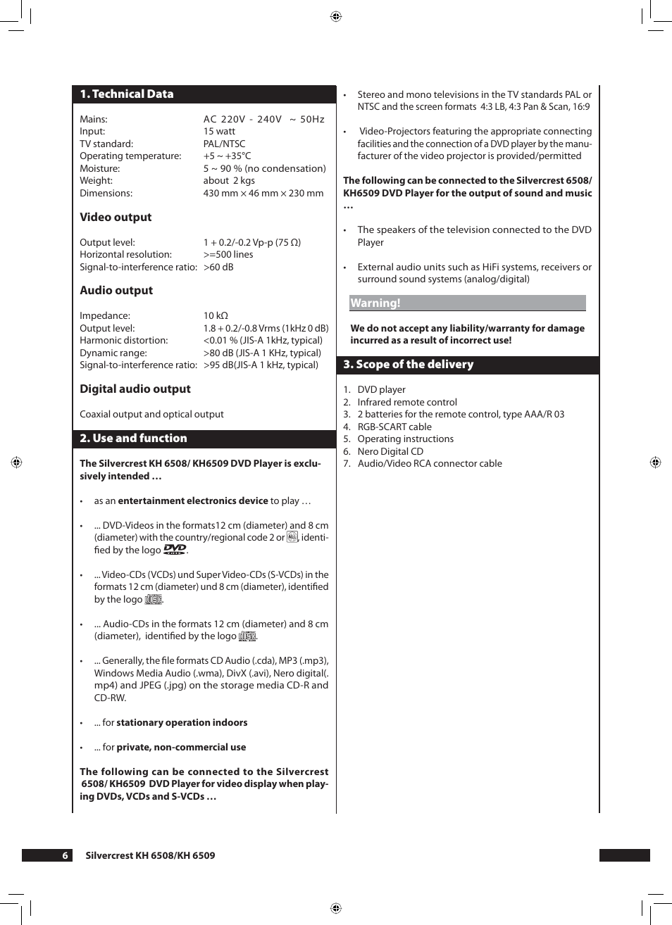 Kompernass KH 6508 User Manual | Page 8 / 66