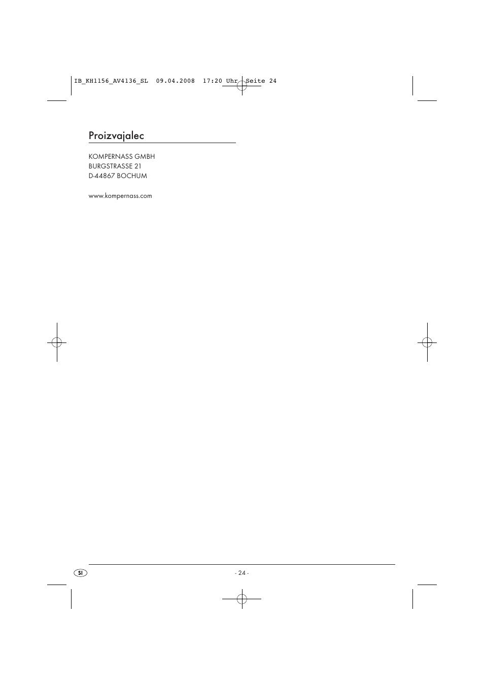 Proizvajalec | Kompernass KH 1156 User Manual | Page 26 / 52