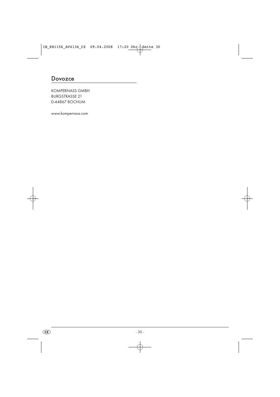 Dovozce | Kompernass KH 1156 User Manual | Page 32 / 52