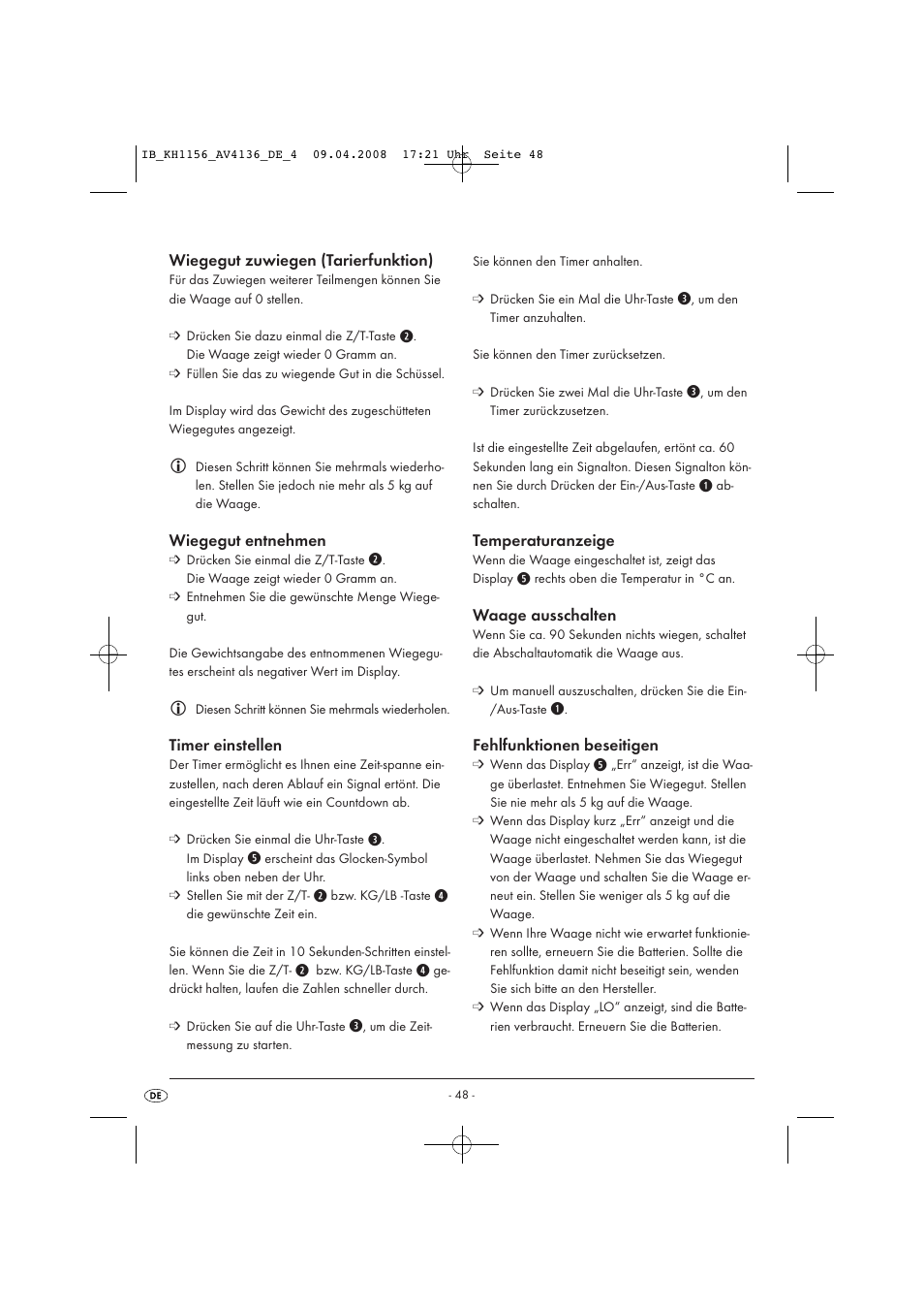 Kompernass KH 1156 User Manual | Page 50 / 52