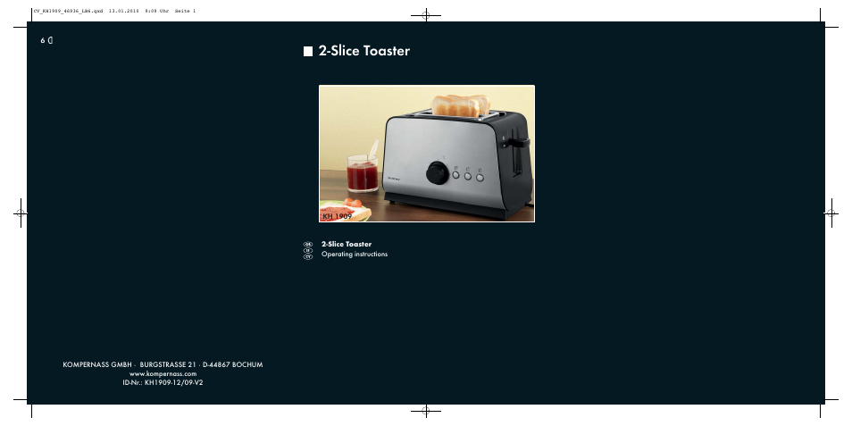 Kompernass KH 1909 User Manual | 8 pages