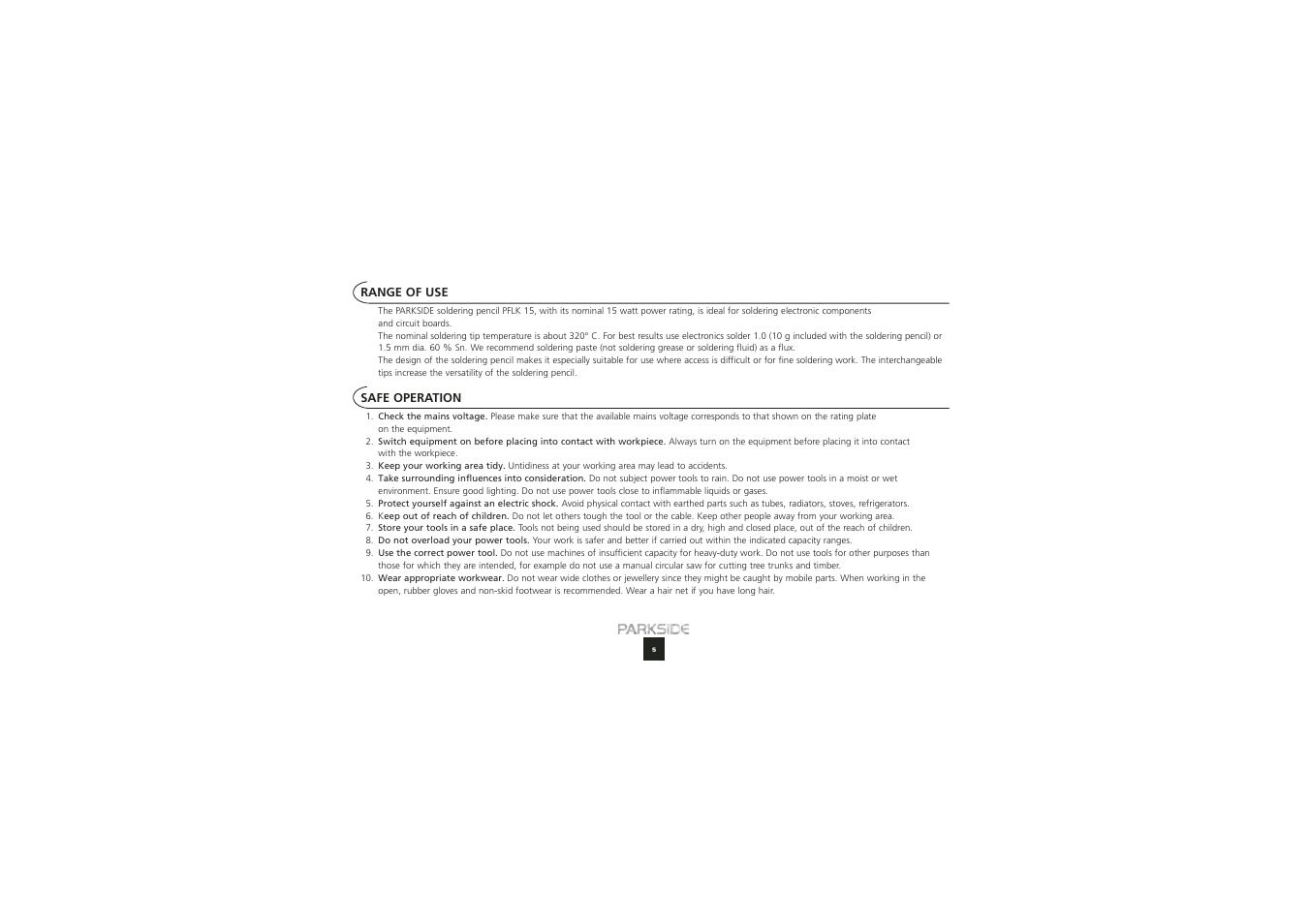 Kompernass PFLK15 User Manual | Page 5 / 9