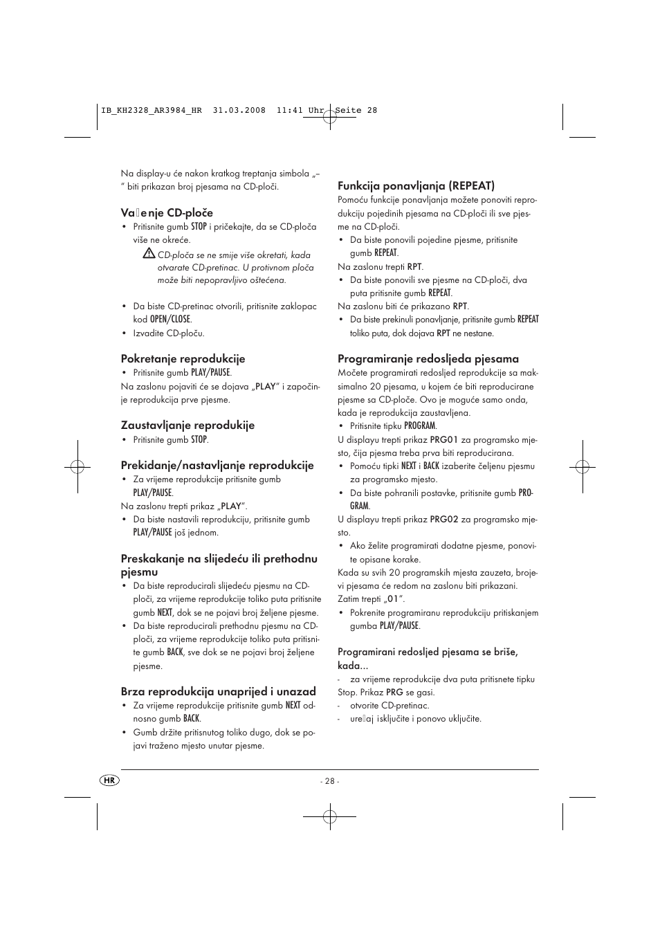 Kompernass KH 2328 User Manual | Page 30 / 46