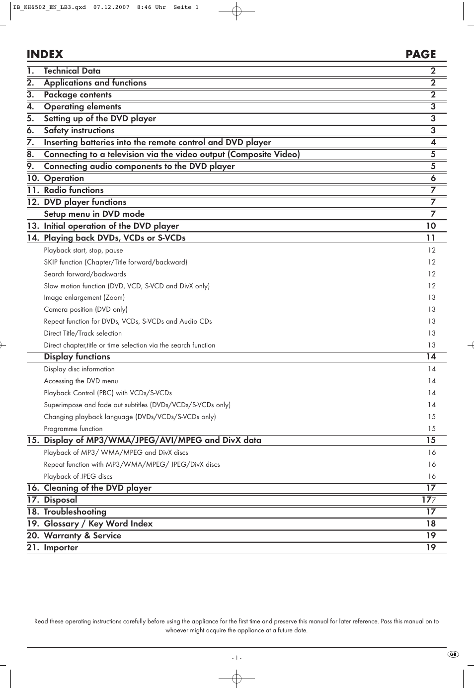 Ib_kh6502_en_lb3, Index page | Kompernass KH 6502 User Manual | Page 3 / 46
