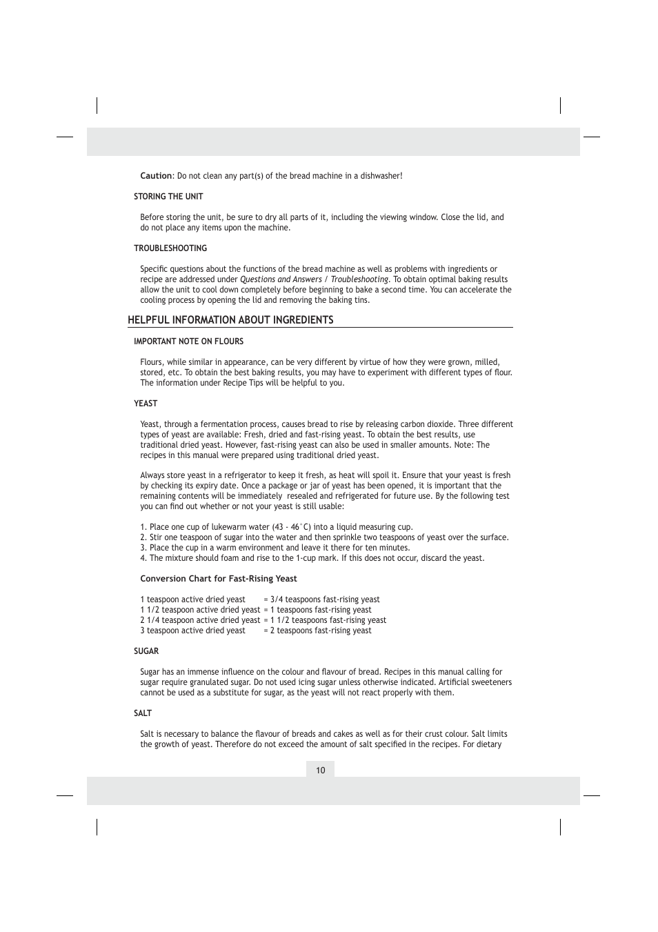 Helpful information about ingredients | Kompernass kh 2230 User Manual | Page 11 / 19