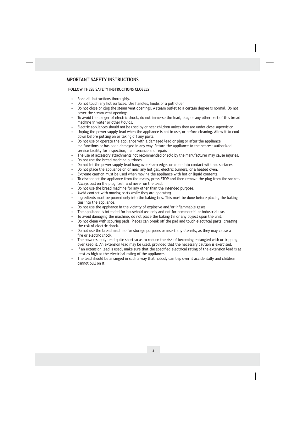 Important safety instructions | Kompernass kh 2230 User Manual | Page 4 / 19