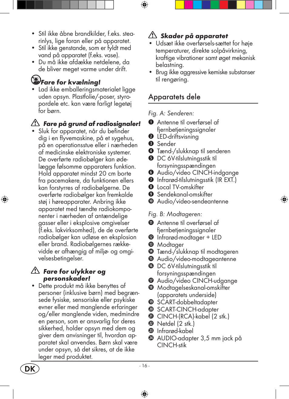 Apparatets dele | Kompernass WELLTECH WT 40458 User Manual | Page 18 / 26