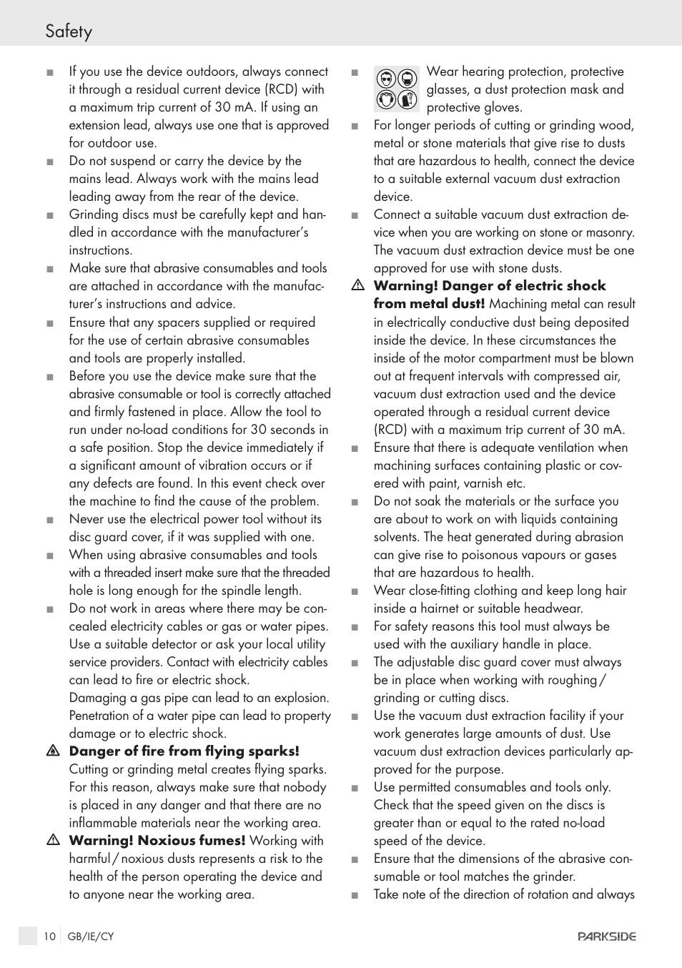 Safety | Kompernass PWS 230 User Manual | Page 8 / 14