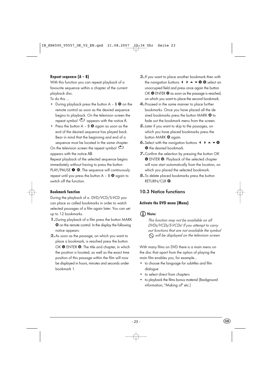 Kompernass KH 6500 User Manual | Page 25 / 39