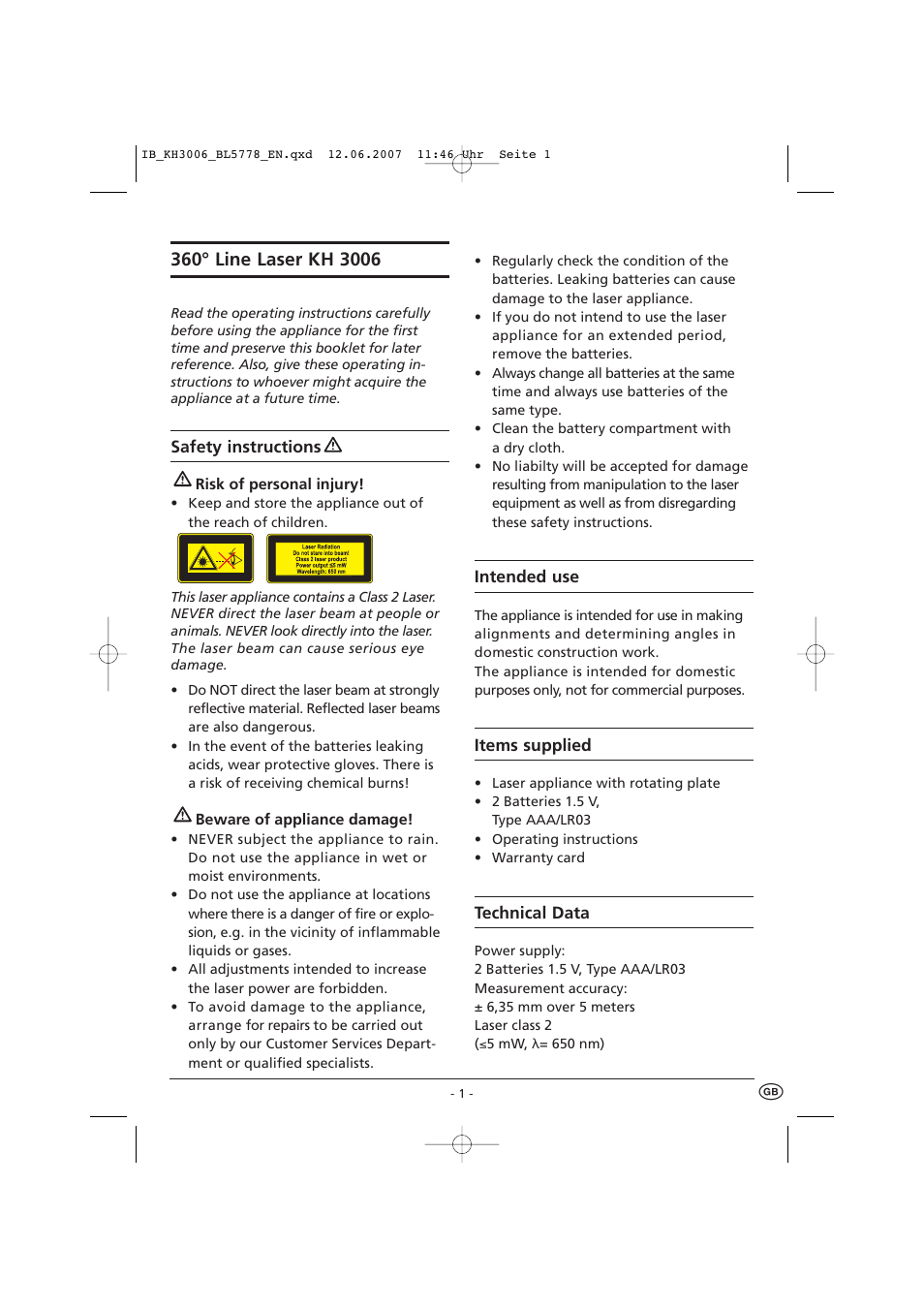 Kompernass KH 3006 User Manual | Page 3 / 6