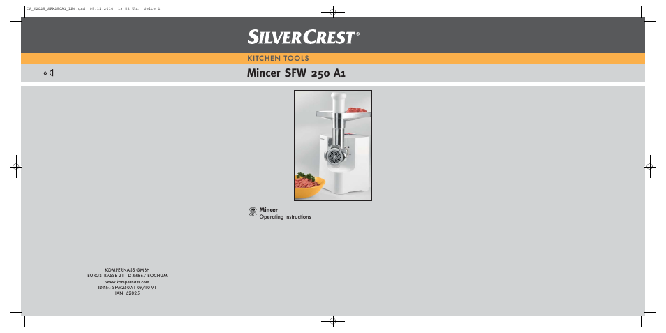 Kompernass SFW 250 A1 User Manual | 12 pages