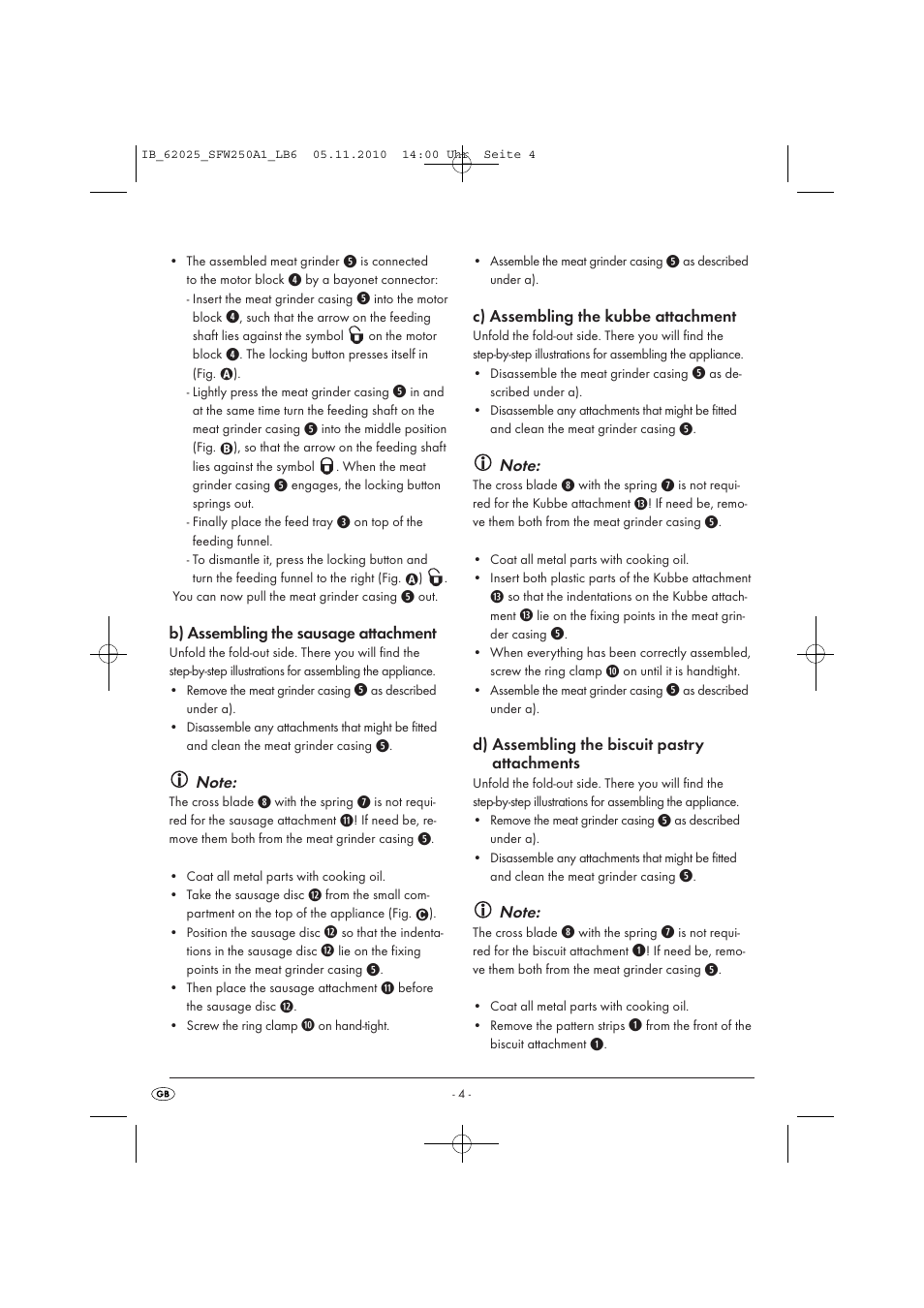 Kompernass SFW 250 A1 User Manual | Page 6 / 12