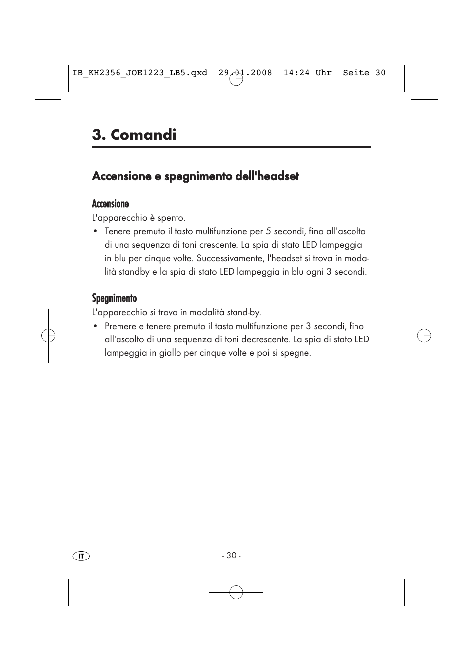 Comandi | Kompernass KH 2356 User Manual | Page 32 / 68