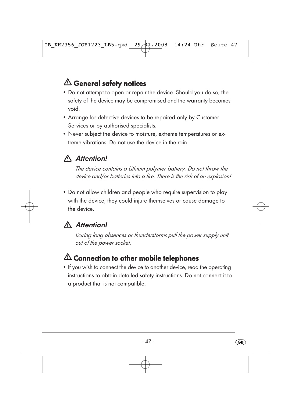 Kompernass KH 2356 User Manual | Page 49 / 68