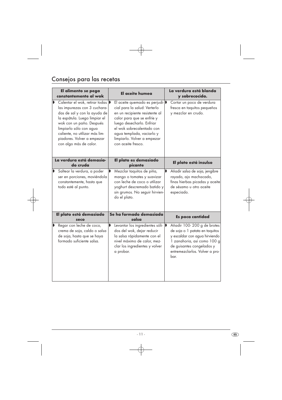 Consejos para las recetas | Kompernass KH1099-04/08-V2 User Manual | Page 13 / 50