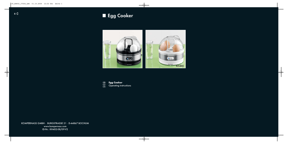 Kompernass KH402 User Manual | 6 pages