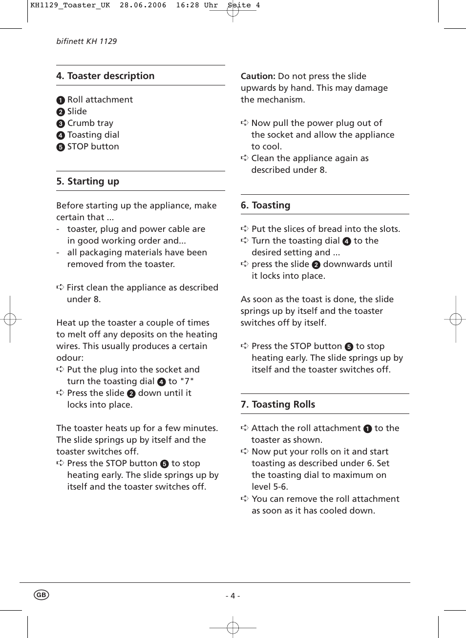 Kompernass KH 1129 User Manual | Page 6 / 7