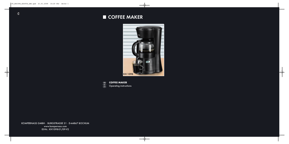 Kompernass KH 1098 User Manual | 9 pages