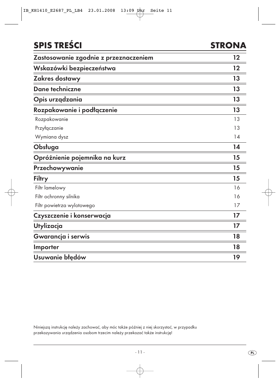 Kompernass KH 1410 User Manual | Page 13 / 82