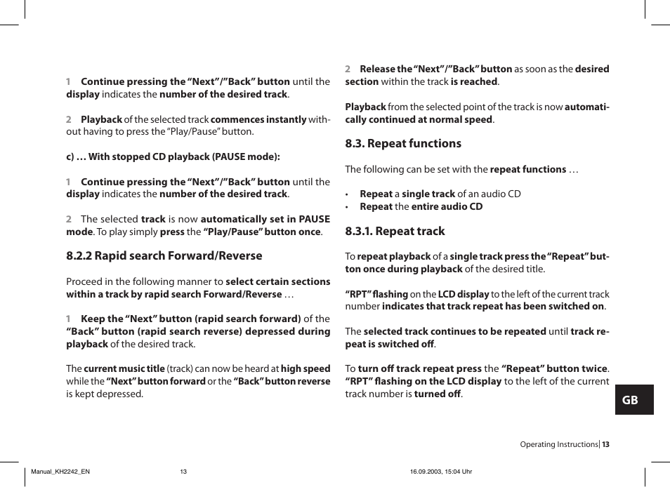 Kompernass eBench KH 2242 User Manual | Page 13 / 16