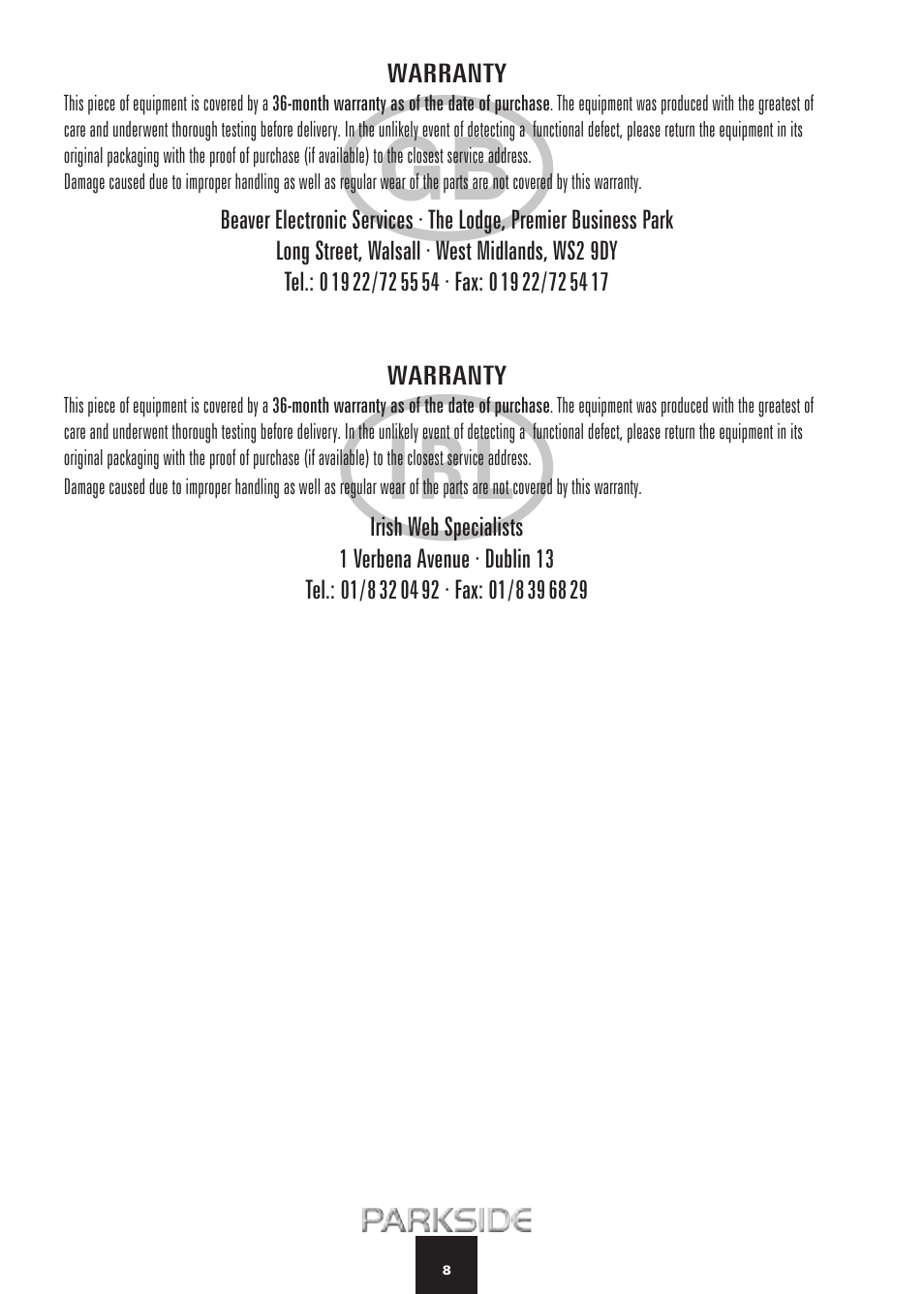 Kompernass PDS 150 User Manual | Page 8 / 10