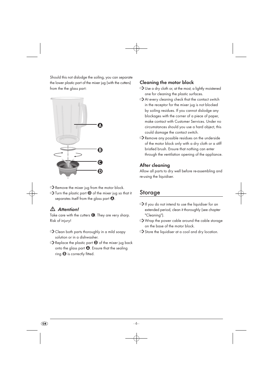 Storage | Kompernass KH 527 User Manual | Page 12 / 69