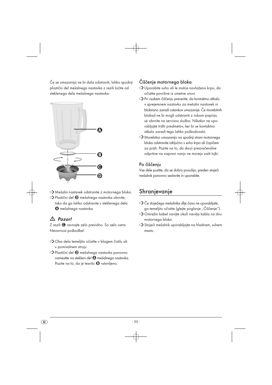 Shranjevanje | Kompernass KH 527 User Manual | Page 36 / 69