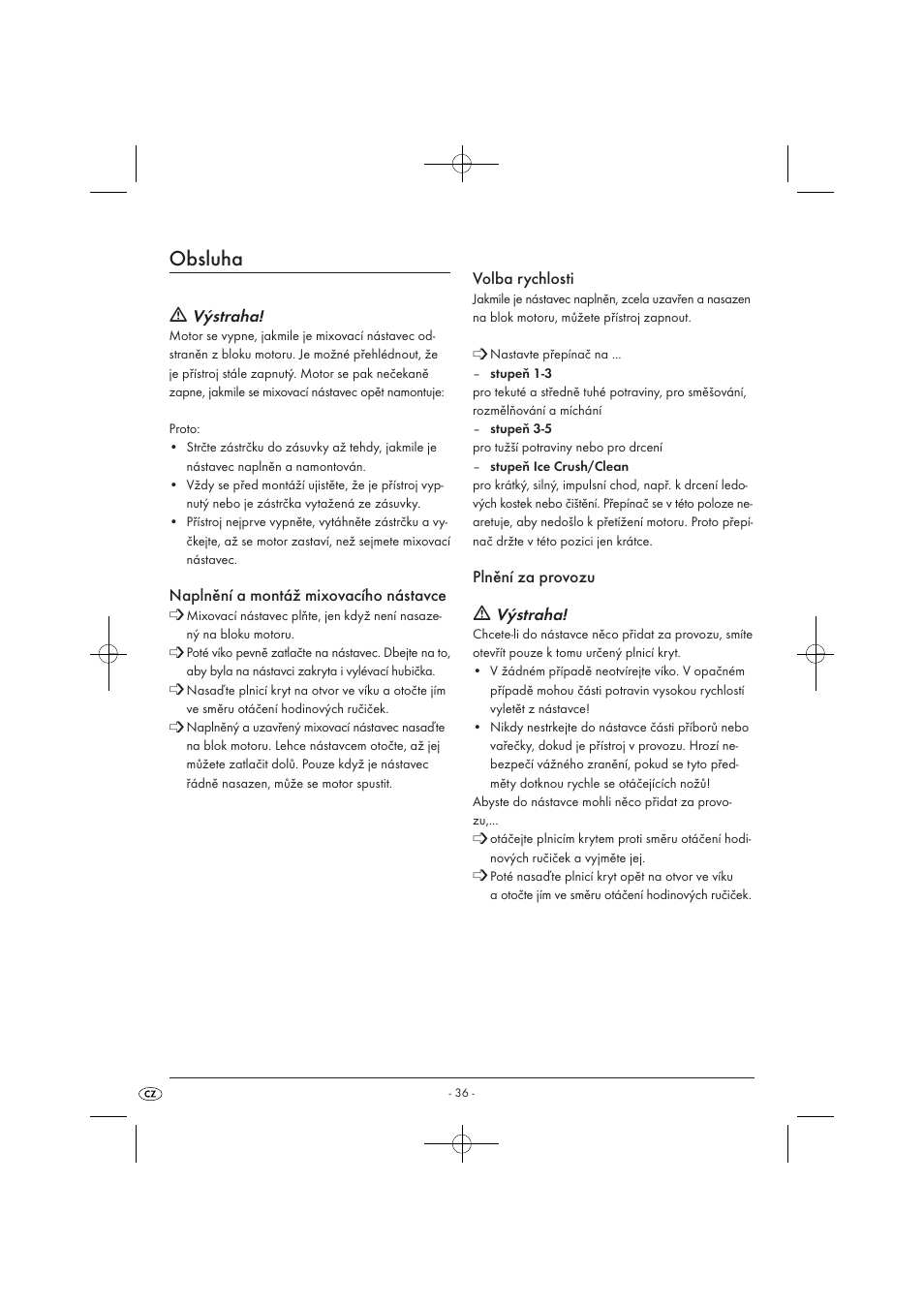 Obsluha | Kompernass KH 527 User Manual | Page 42 / 69