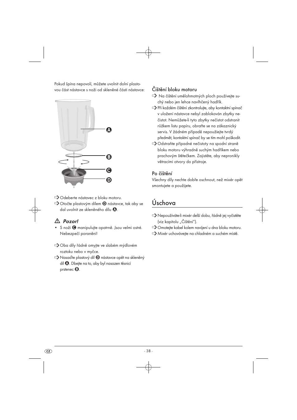 Úschova | Kompernass KH 527 User Manual | Page 44 / 69